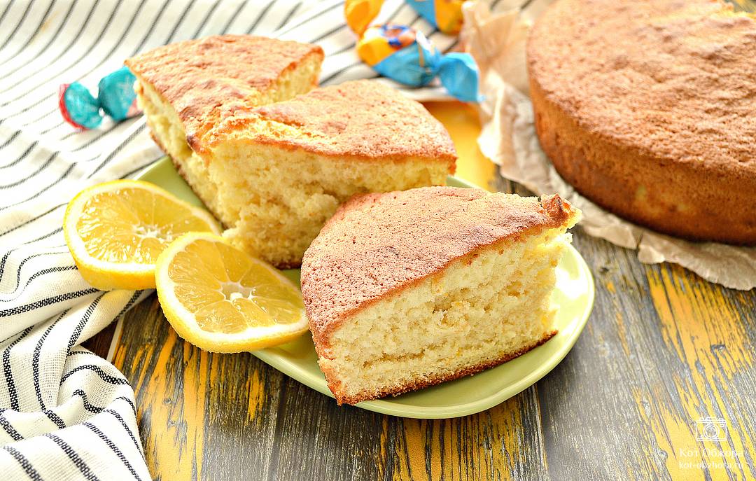 Простой рецепт лимонного пирога с фото