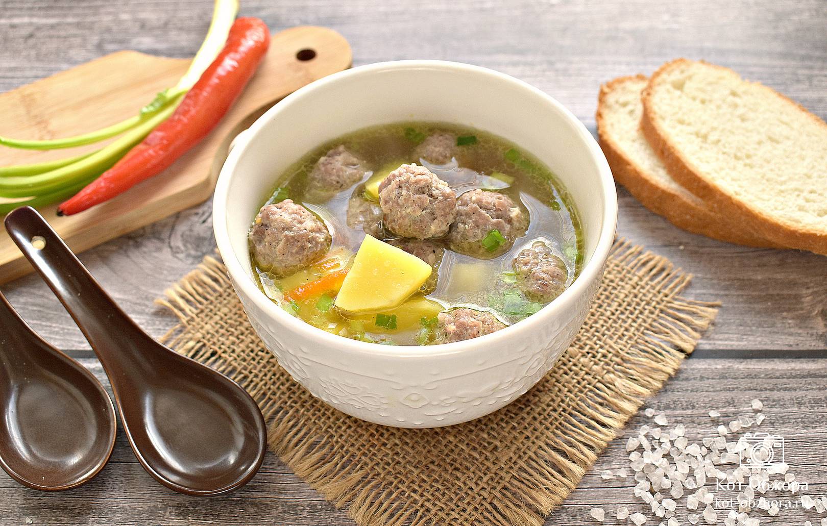 Суп с фрикадельками, вермишелью и картофелем - Пошаговый рецепт с фото. Супы с мясом
