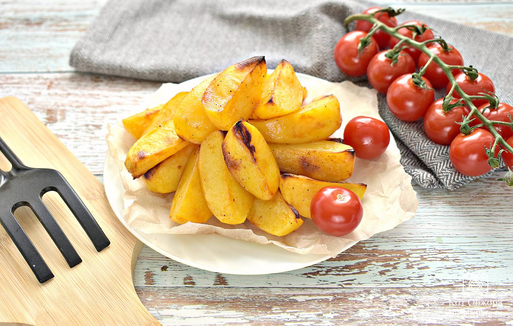 Картофель, запечённый в духовке с мёдом и горчицей — пошаговый рецепт с фото