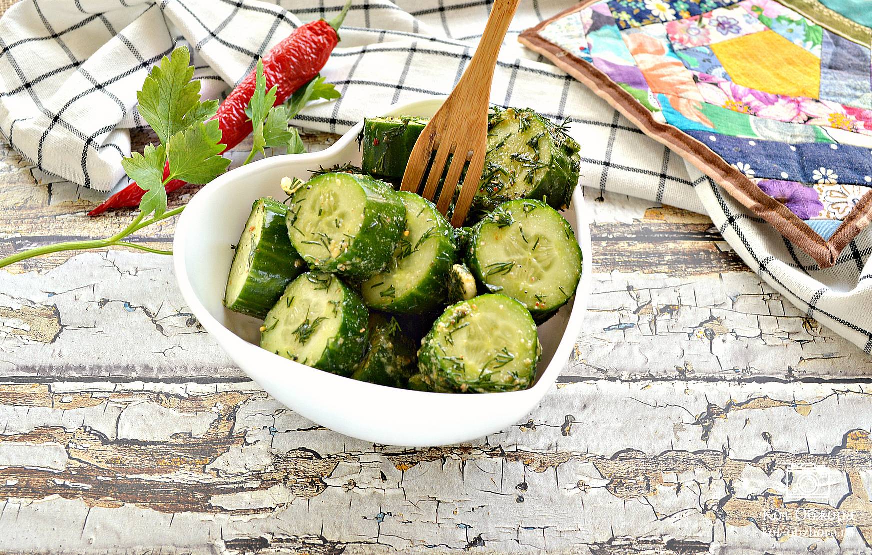 Огурцы с сухой горчицей