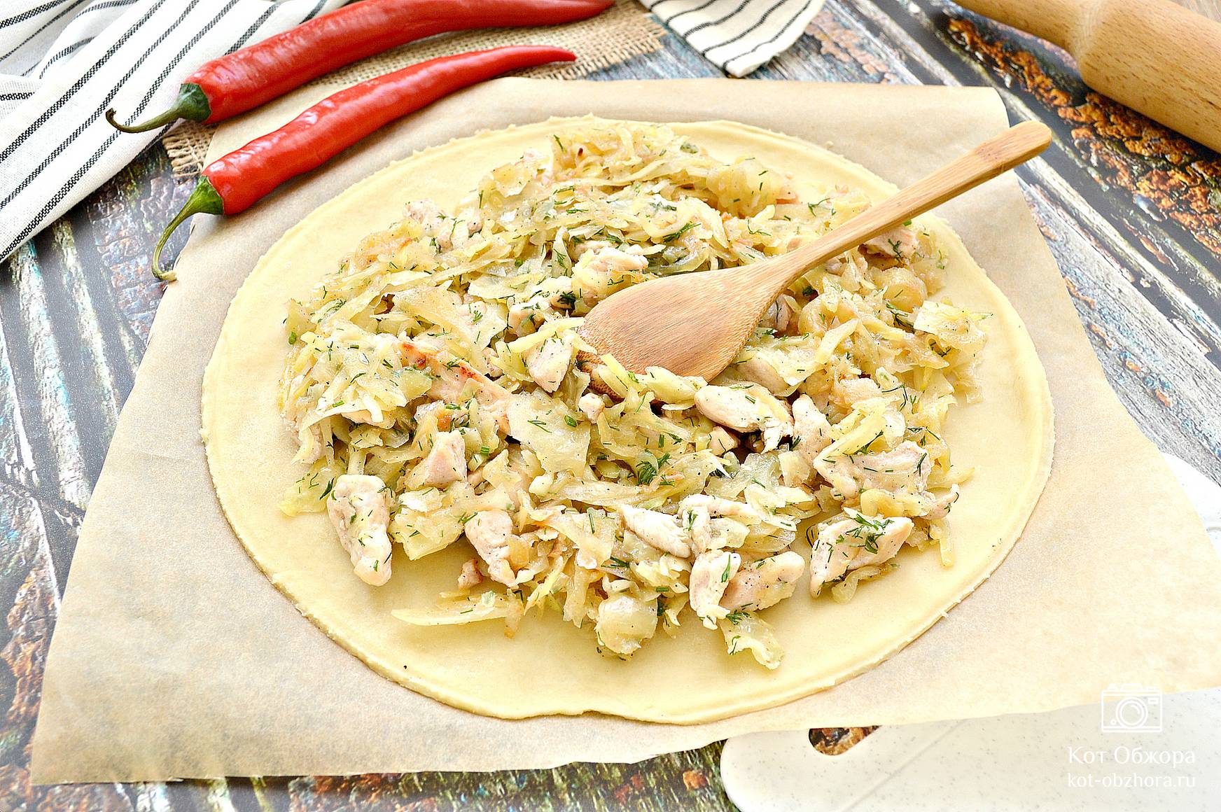 Кольцевой пирог с двойной начинкой