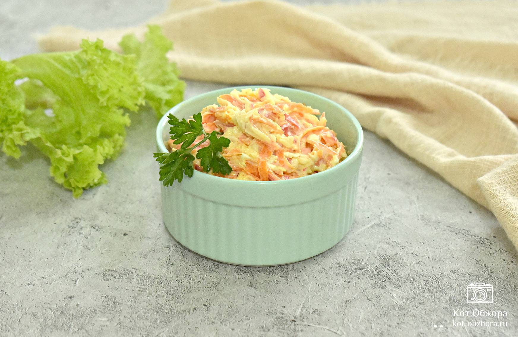 Салат из плавленых сырков