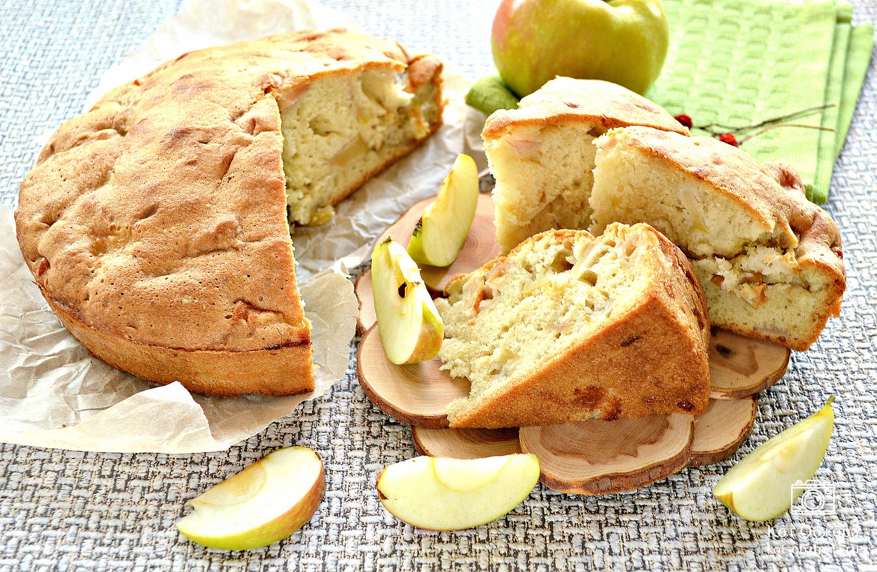 Яблочный пирог «Невесомость», пошаговый рецепт на ккал, фото, ингредиенты - Яна
