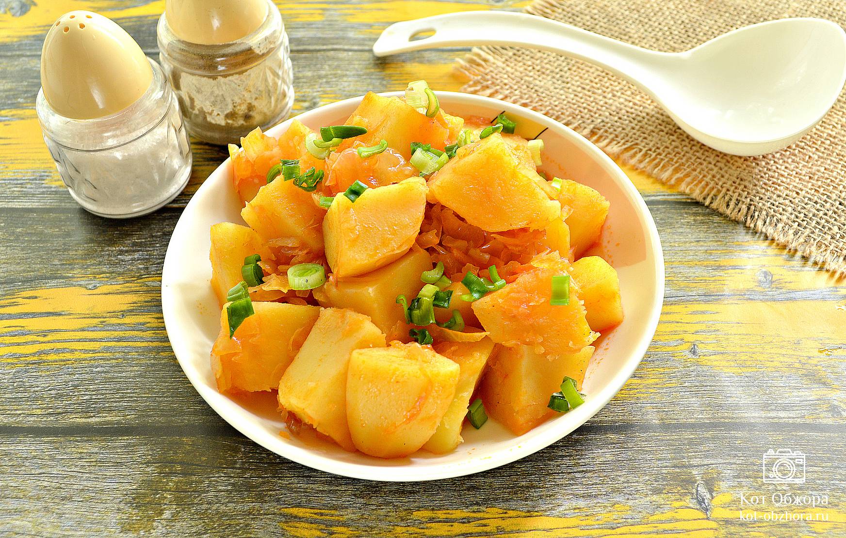 картошка тушеная с овощами с фото