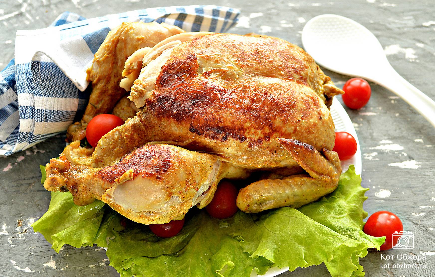 Вкусная курица в духовке целиком рецепт с фото