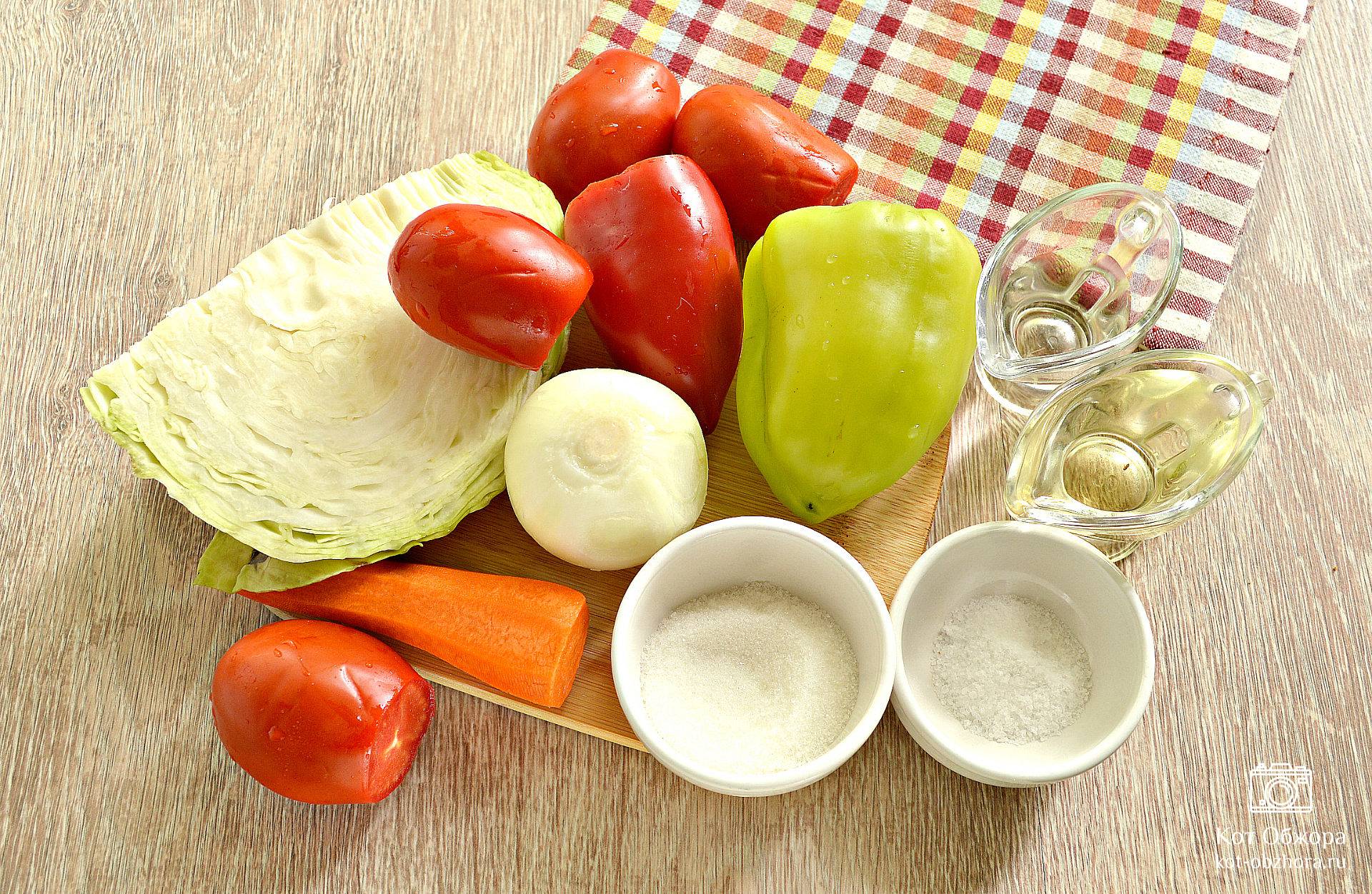Салат из капусты с болгарским перцем: рецепт с фото