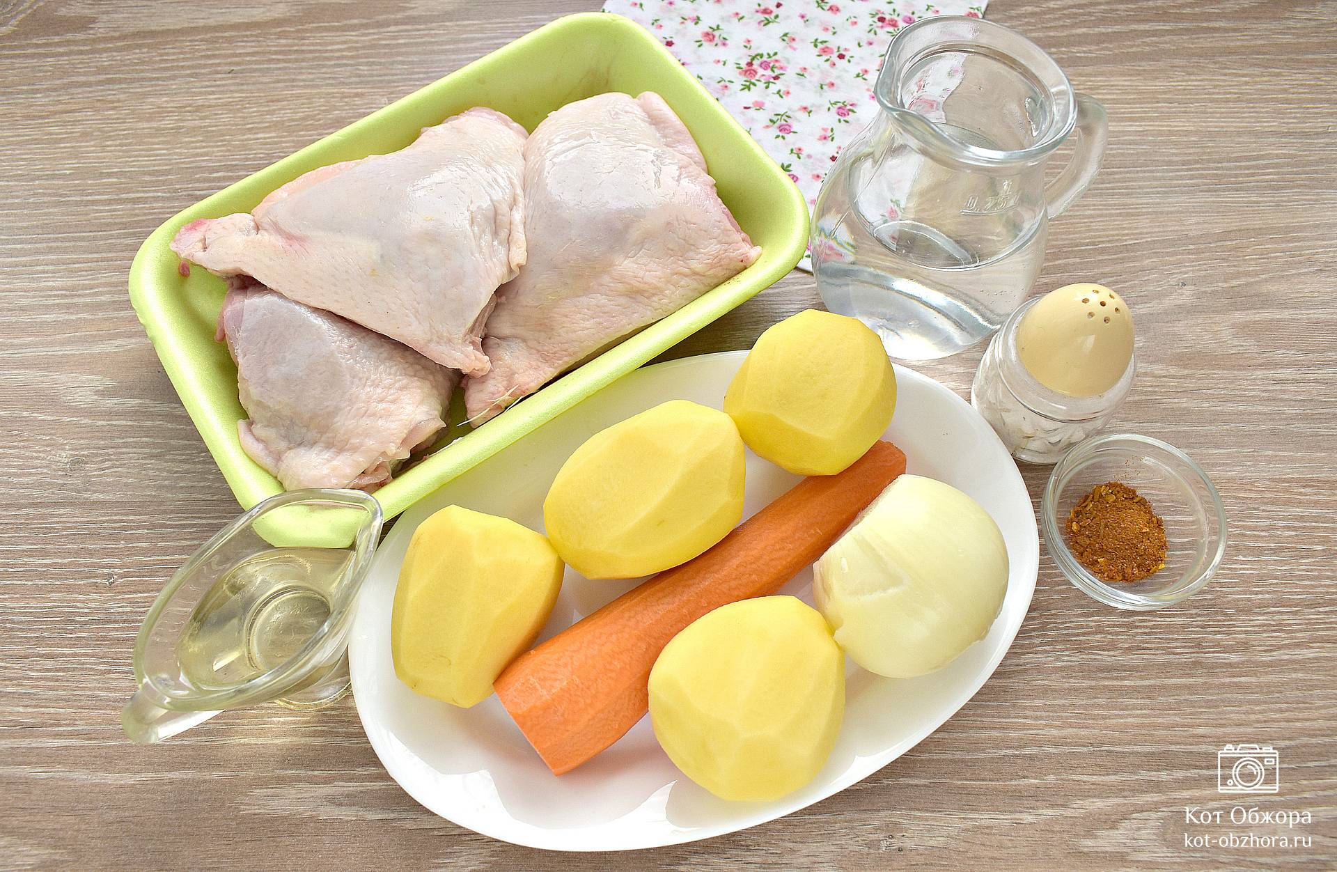 Пошаговый рецепт курицы с картошкой