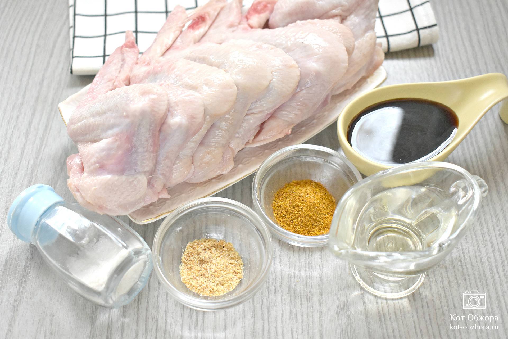 Куриные крылышки в медово-соевом соусе, пошаговый рецепт на ккал, фото, ингредиенты - Юлия
