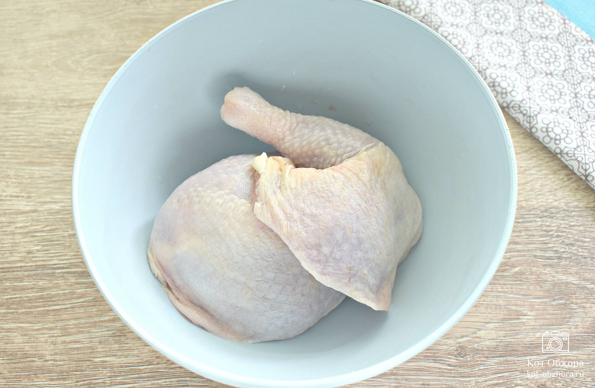 Рецепт: Курица жареная с чесноком и майонезом | на сковороде