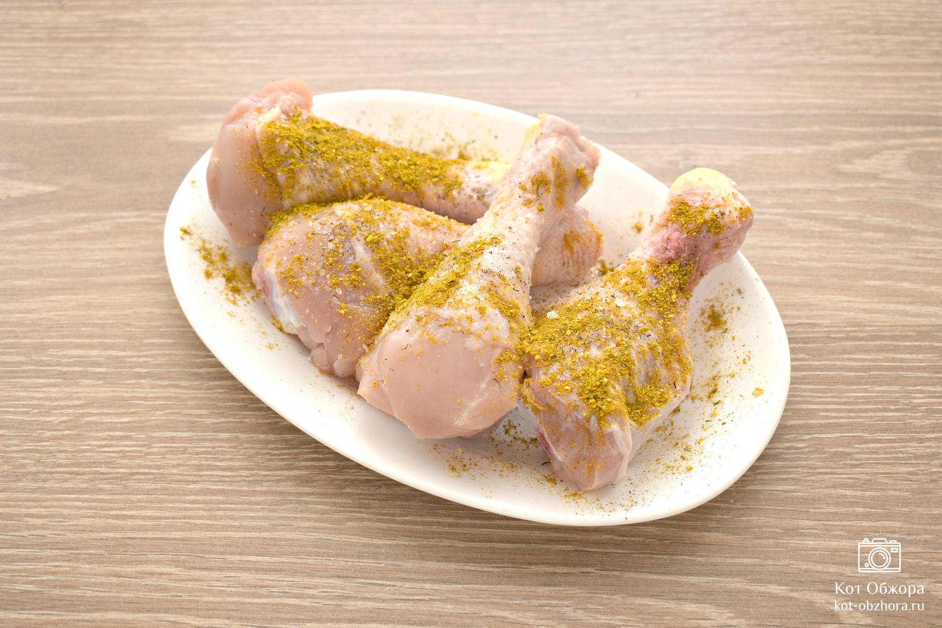 Как быстро приготовить куриные голени - рецепт с 4 фото