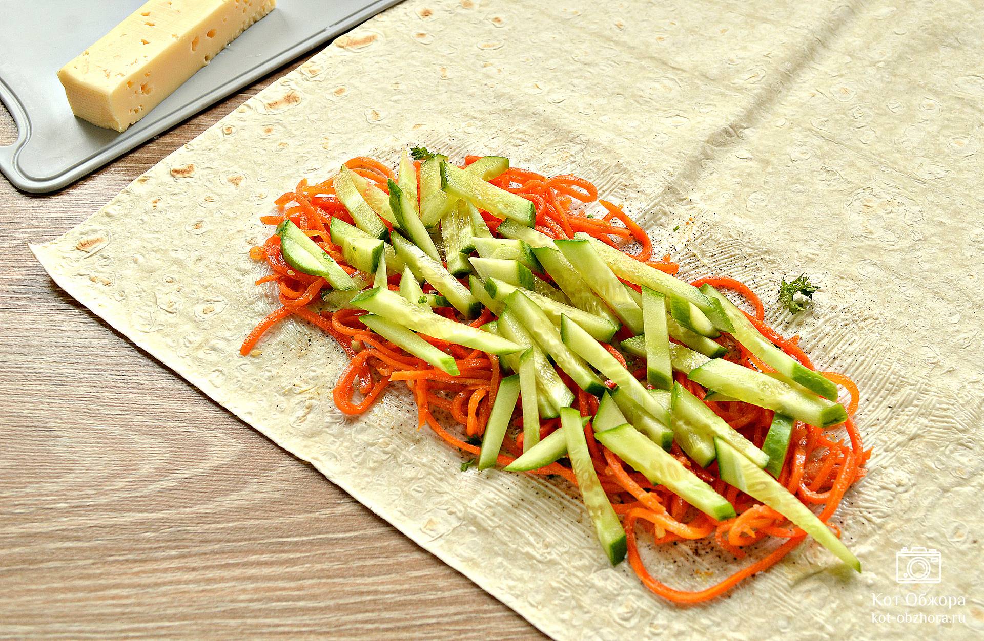 Закуска из лаваша с картофелем и морковью по-корейски (пошаговый фото рецепт) - ВашВкус