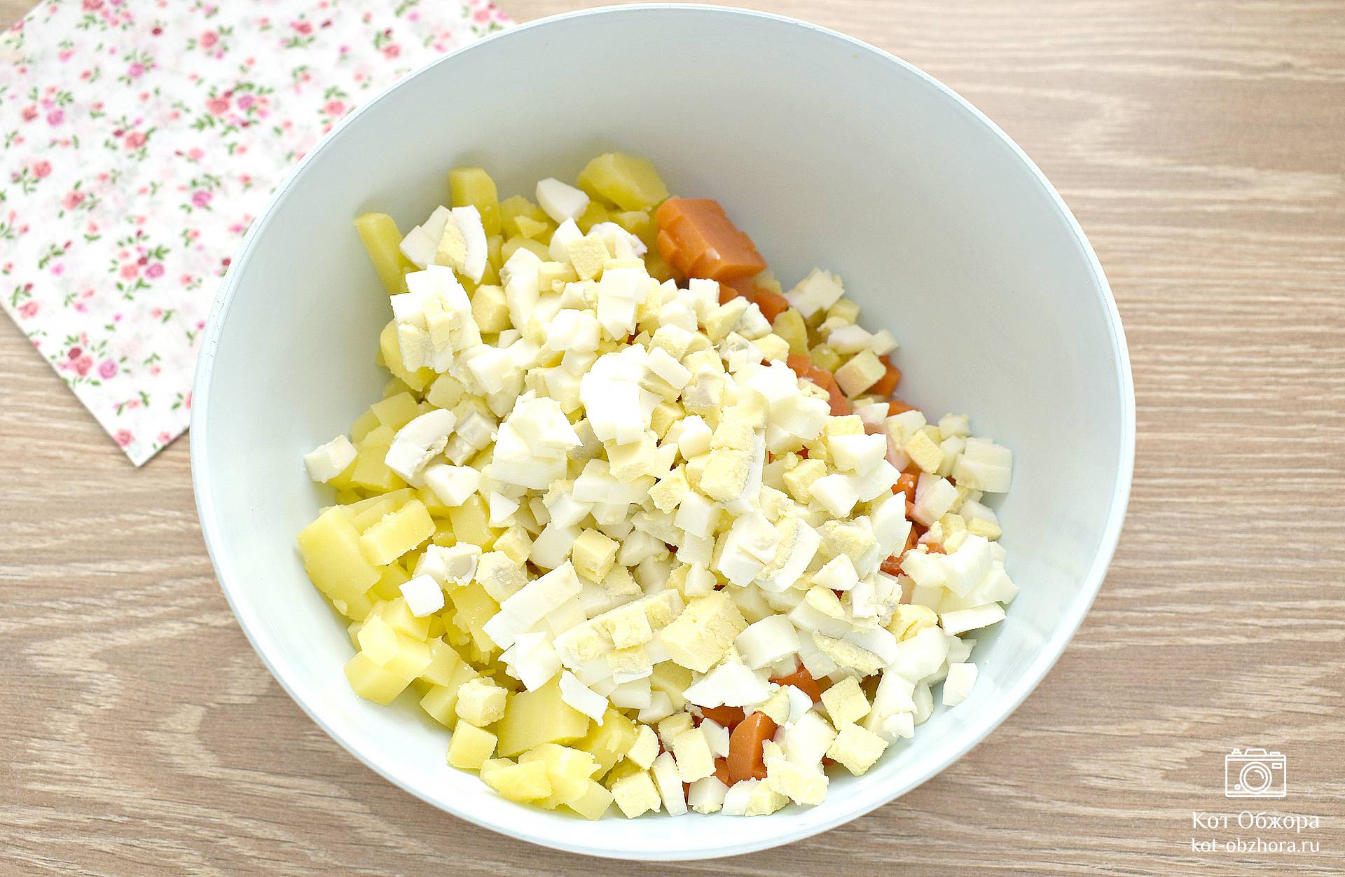 Салат «Столичный» со свежими огурцами 🥗 - рецепт с фотографиями - Patee. Рецепты