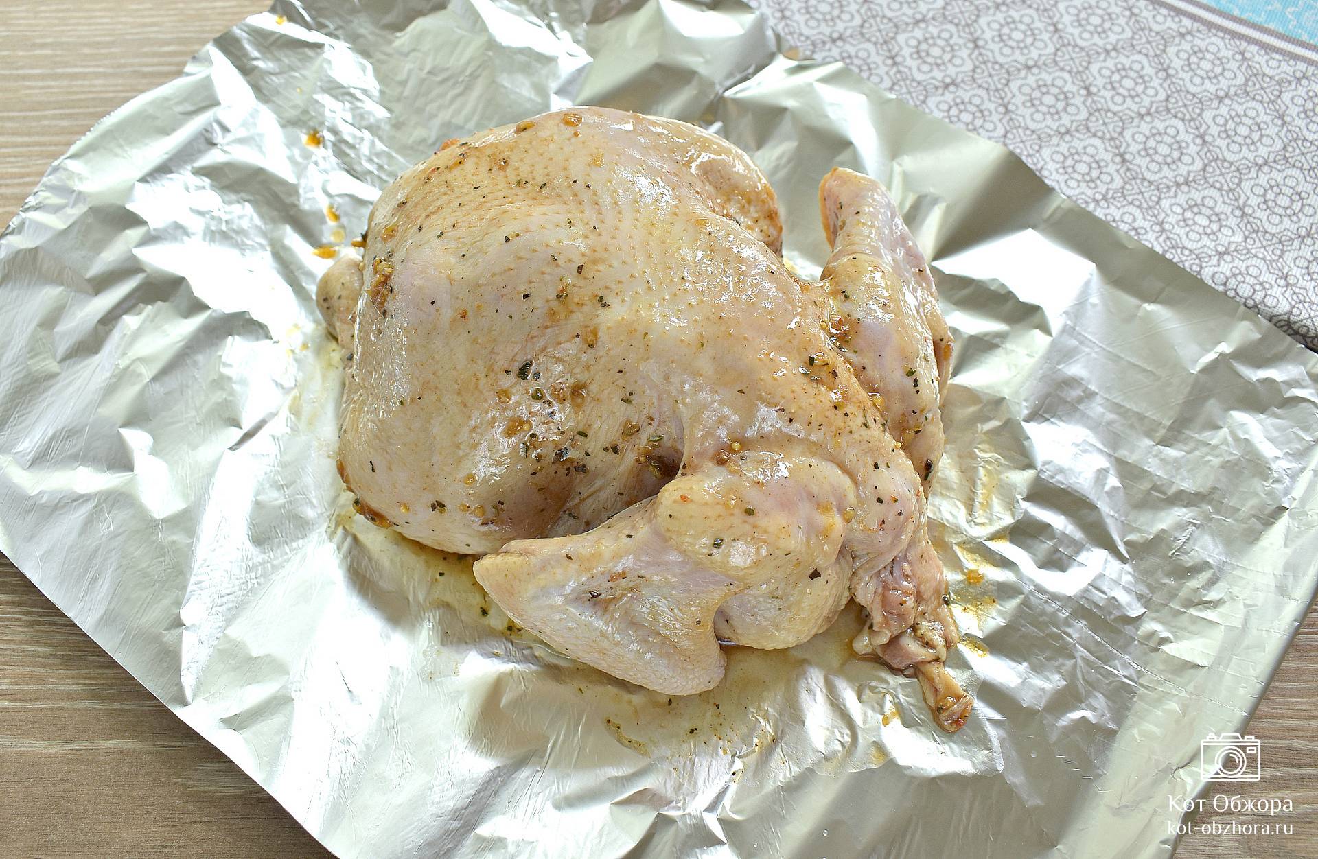 Курица с горчицей в духовке