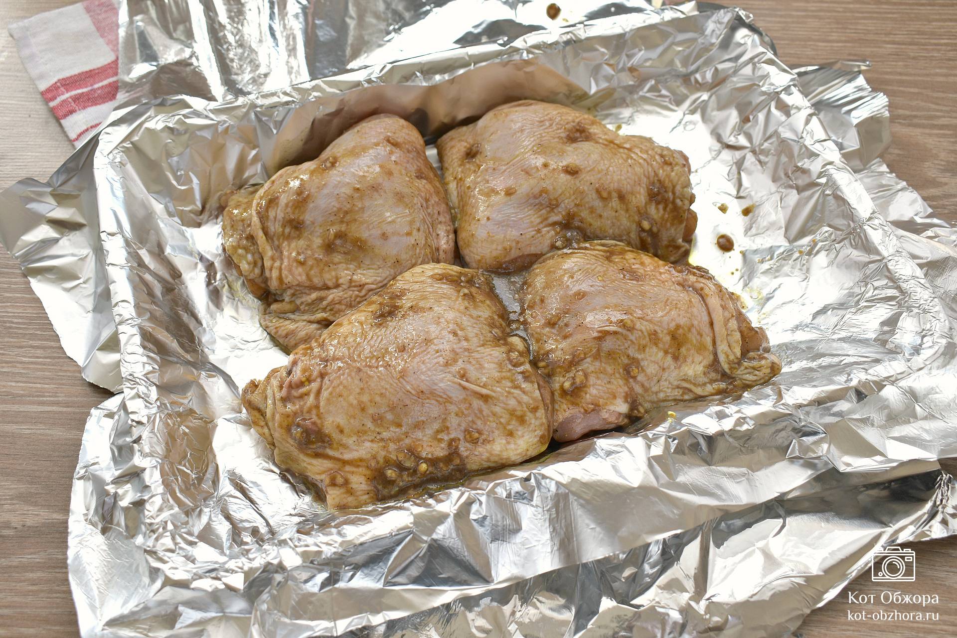 Запеченные Куриные Бедрышки в фольге Без Косточки с Плавленым сыром