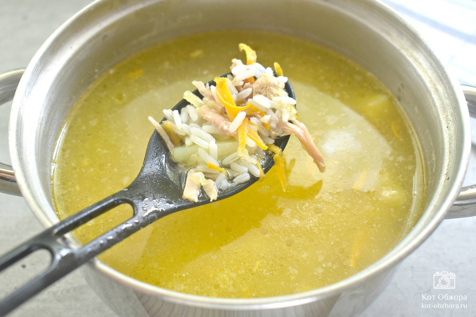Картофельный суп с тушенкой и рисом – пошаговый фоторецепт
