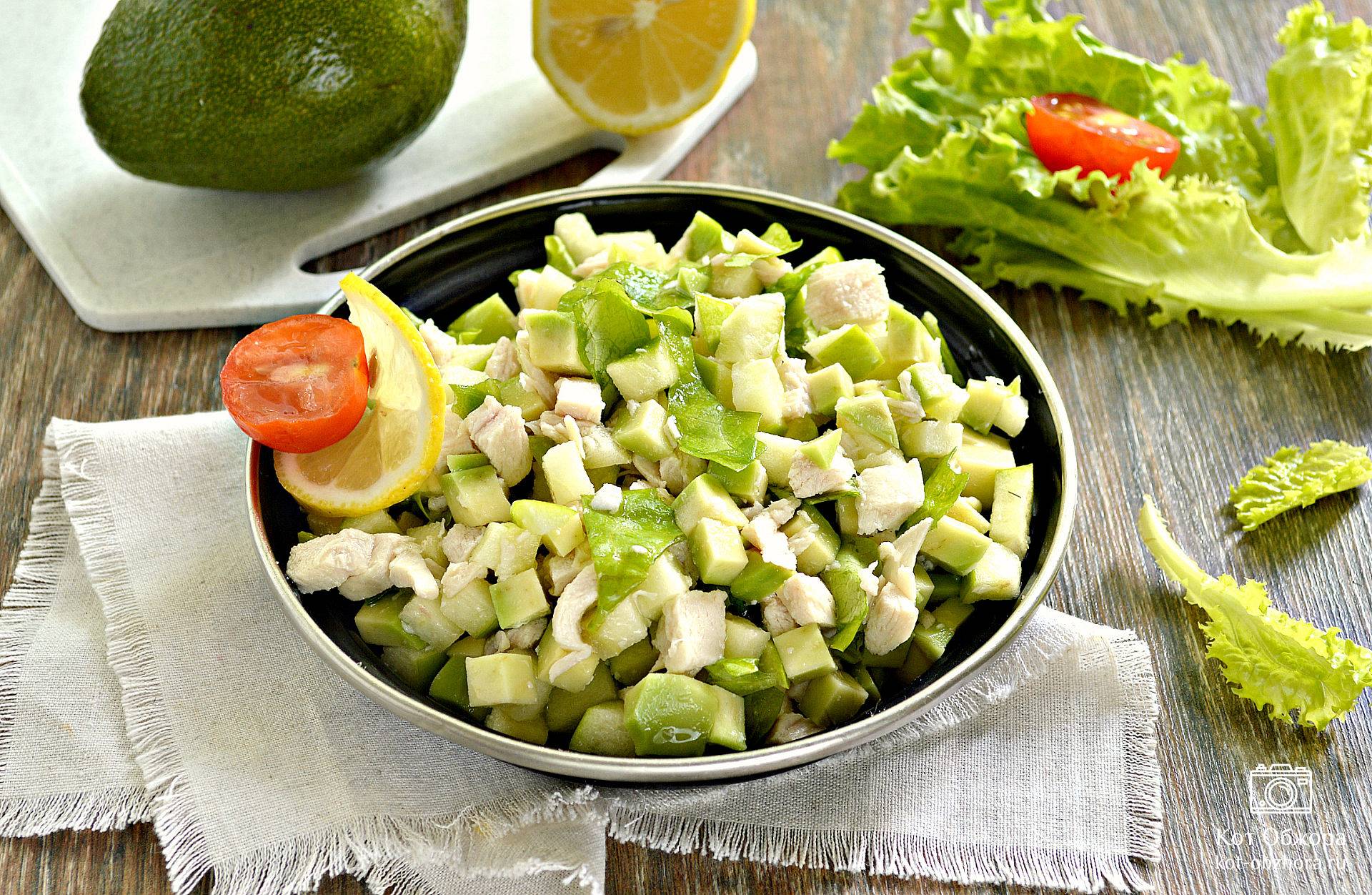 Салат с авокадо без майонеза