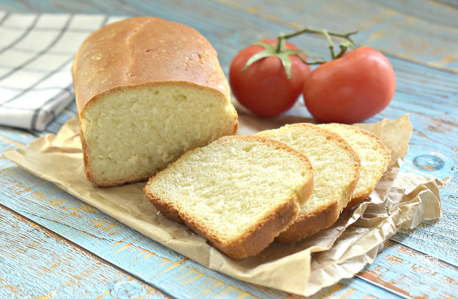 Домашний белый хлеб в рукаве для запекания в духовке