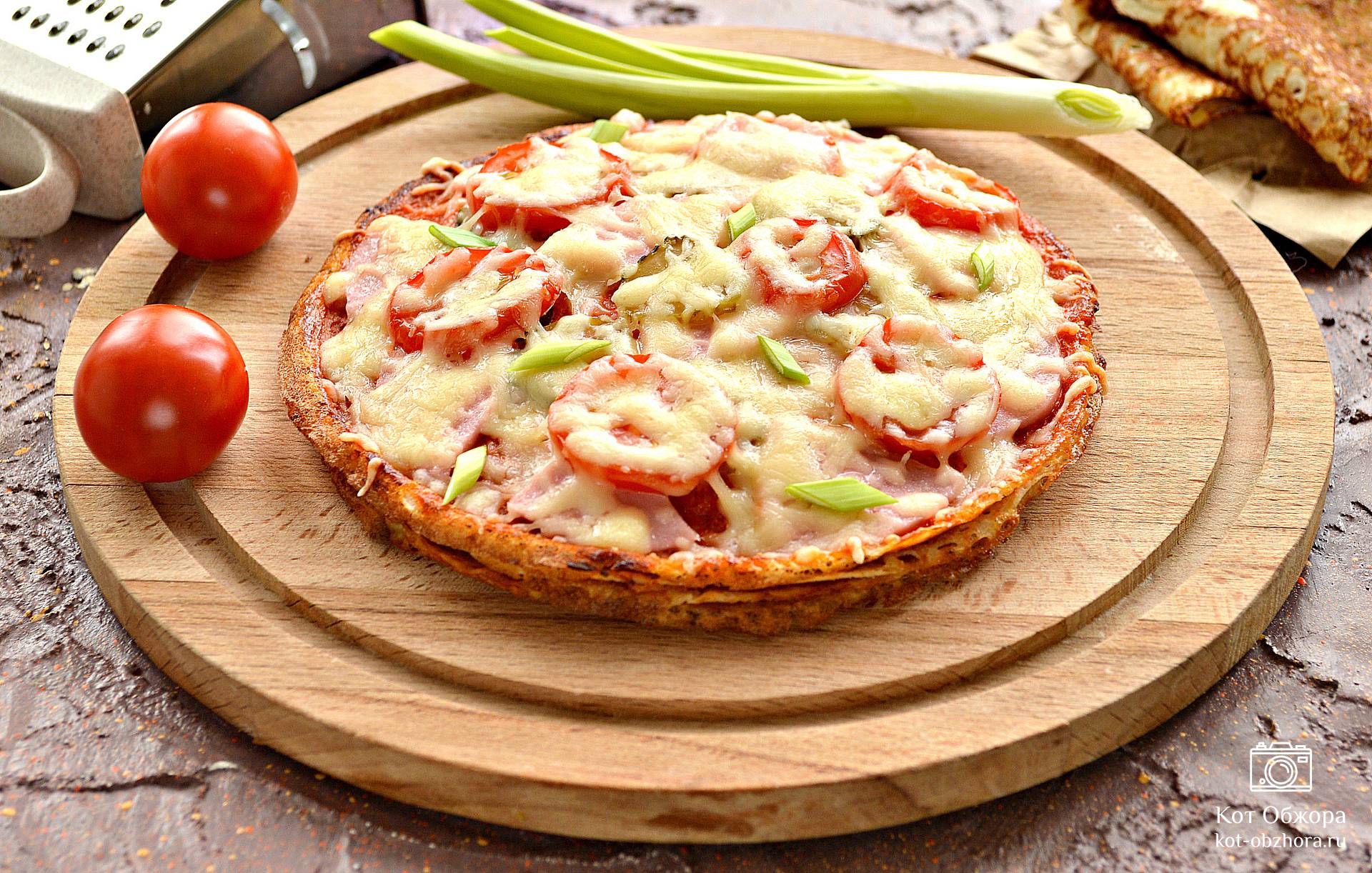 Пицца из блинов - 12 пошаговых фото в рецепте