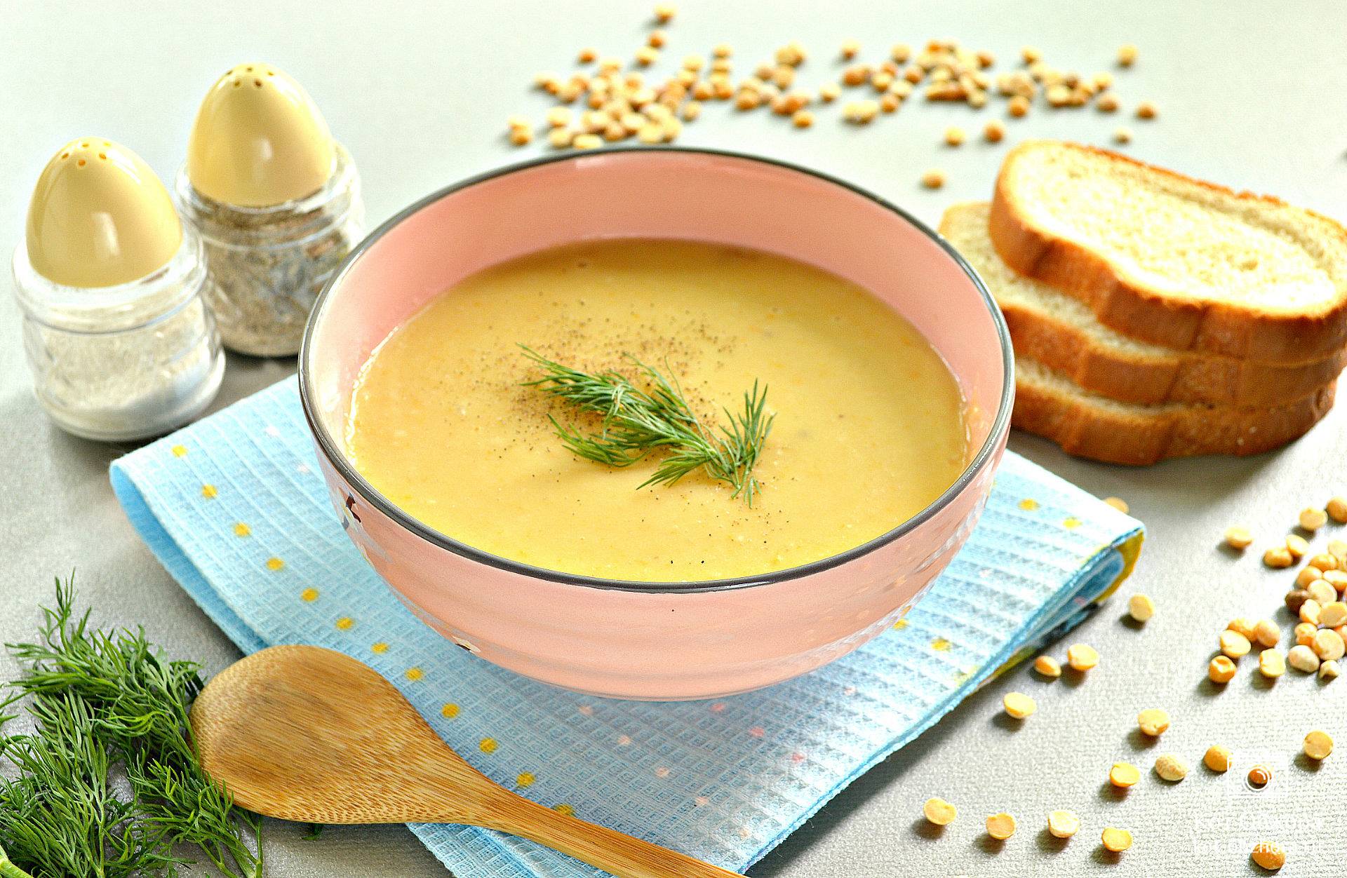 Гороховый суп-пюре, пошаговый рецепт на ккал, фото, ингредиенты - Элеонора