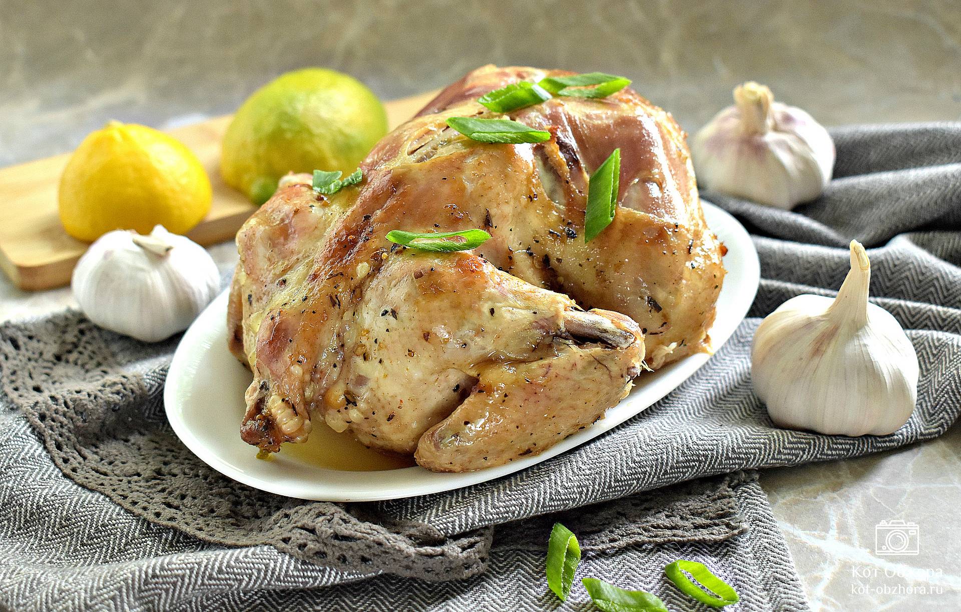 Курица с лимоном в духовке — рецепт с фото пошагово