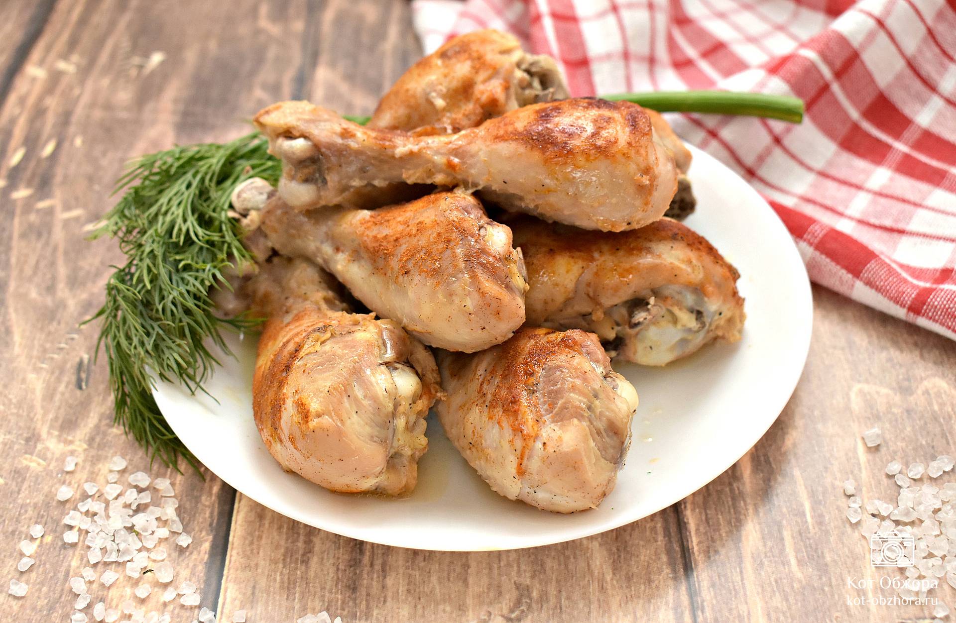 Рецепт: Курица в кефире - с картошкой