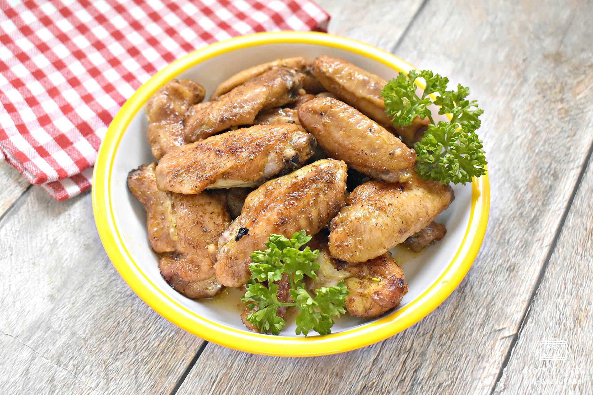 Нежные куриные крылышки в духовке - Пошаговый рецепт с фото. Вторые блюда. Блюда из курицы