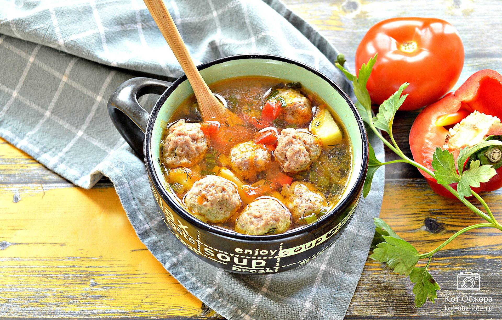 Суп «Тефтели с клецками» – пошаговый рецепт приготовления с фото