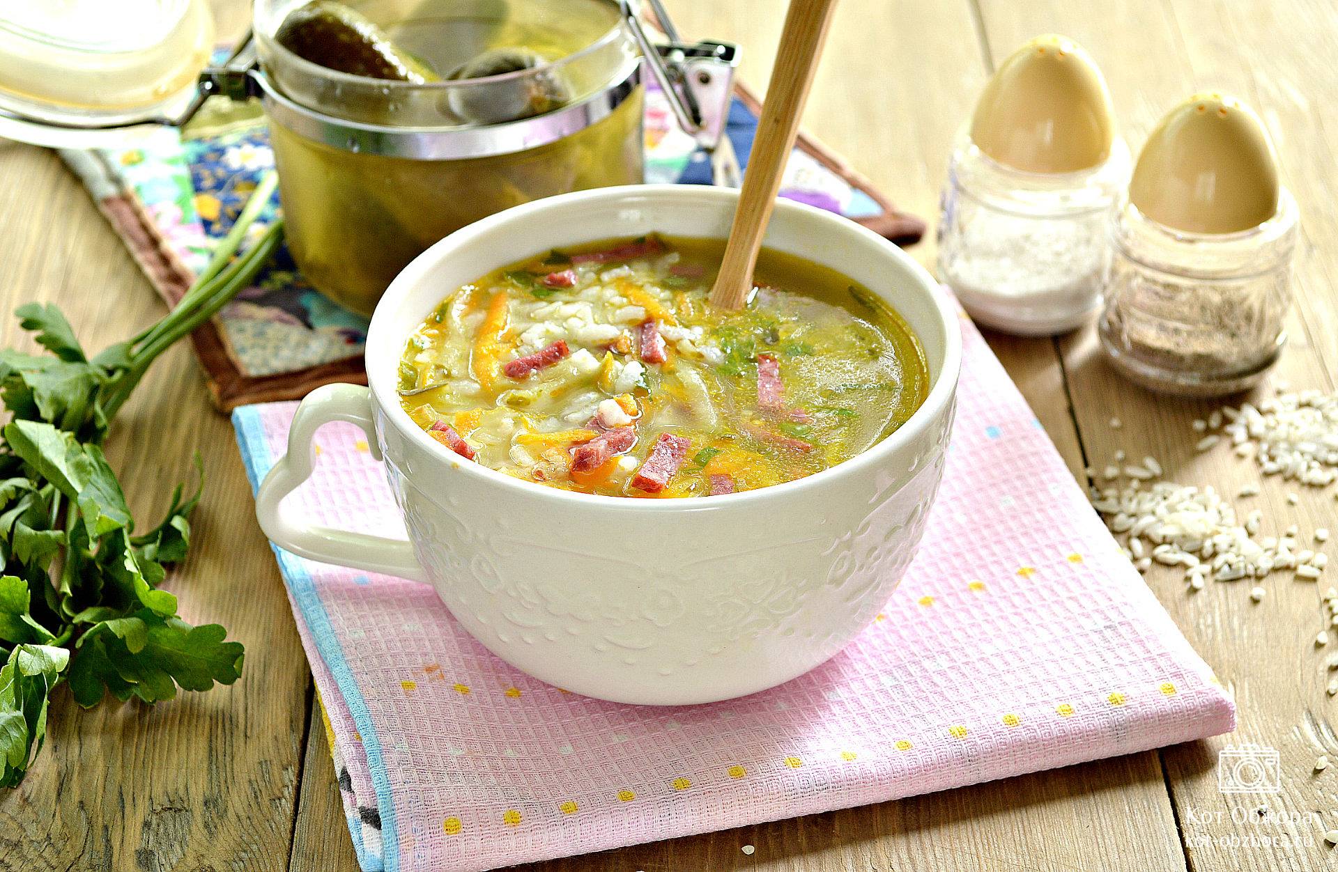 Польский фасолевый суп с колбасой, пошаговый рецепт с фото