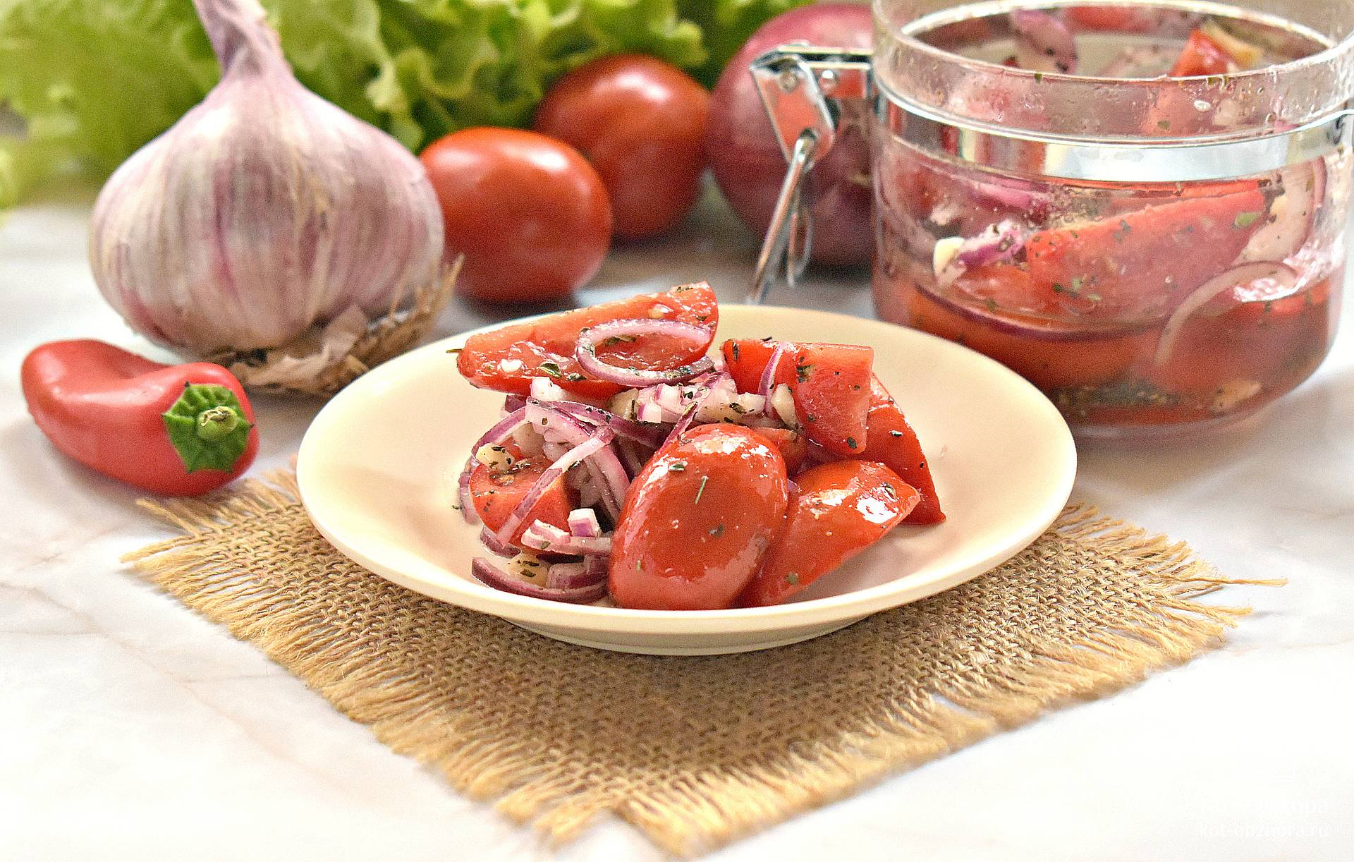 Вкусный Рецепт: Болгарский перец с помидором на сковороде