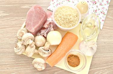 Подготовим продукты для плова в мультиварке