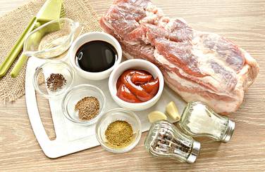 Возьмём по списку требуемые продукты