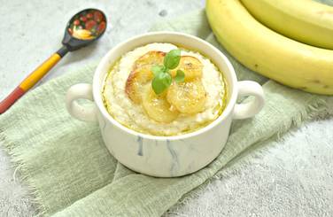 Ячневая каша с бананом получилась вкусной, сладкой, аппетитной