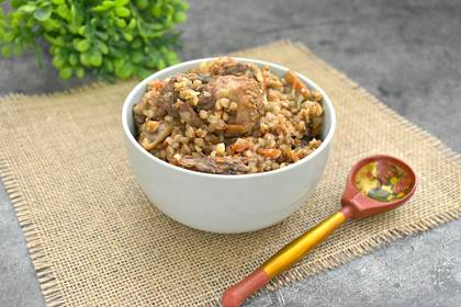 Гречка с уткой и грибами