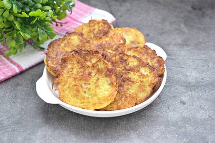 Картофельные оладьи с беконом