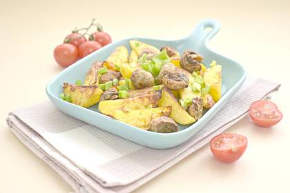 Картошка с грибами в аэрогриле