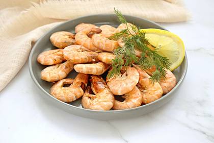 Креветки с чесноком в аэрогриле
