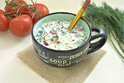 Окрошка с соевым соусом