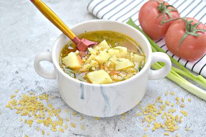 Постные щи с булгуром