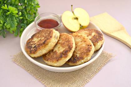Сырники с яблоком и бананом