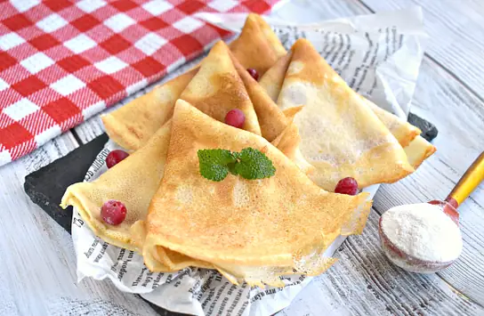 Блины на молоке из рисовой муки