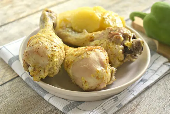 Куриные голени с картошкой в духовке рецепт фото пошагово и видео
