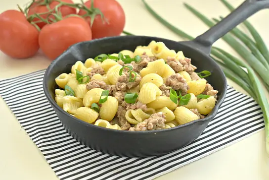 Макароны по-флотски с фаршем индейки