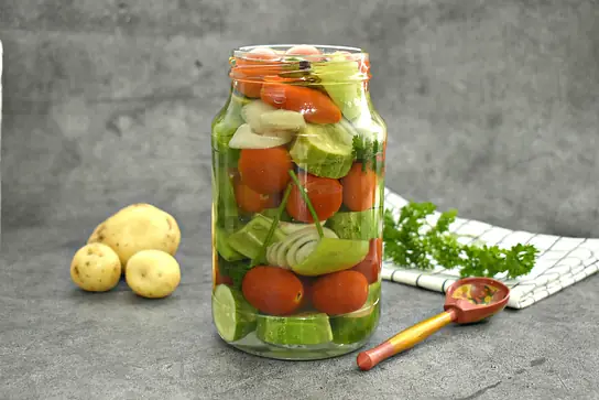 Маринованное овощное ассорти (не на зиму)