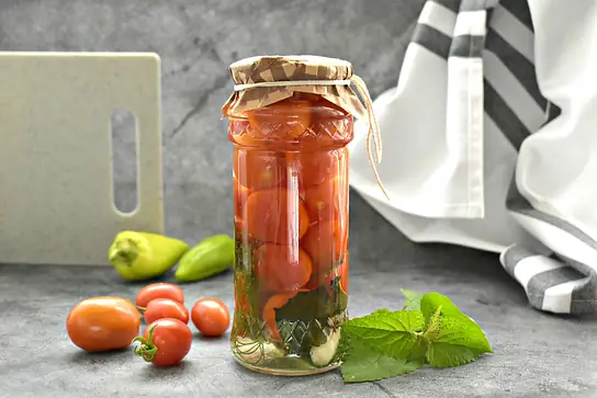 Маринованные черри с мятой на зиму