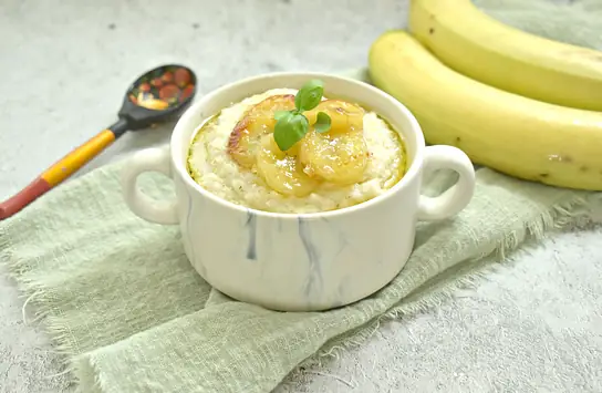 Ячневая каша с бананом