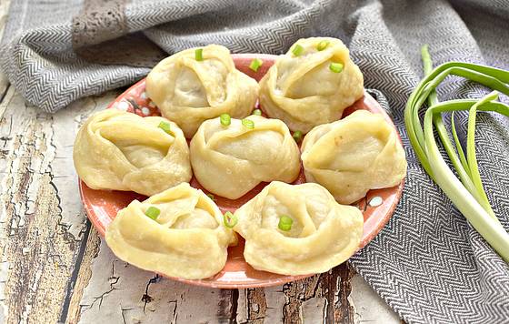 Манты с картошкой и фаршем — пошаговый рецепт с фото
