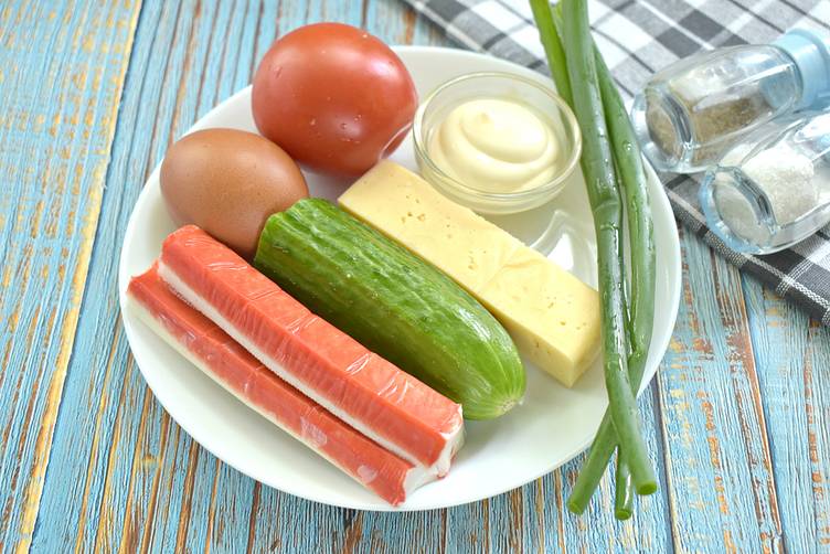Крабовые салаты без риса – вкусных рецептов с фото, простые рецепты крабовых салатов без риса