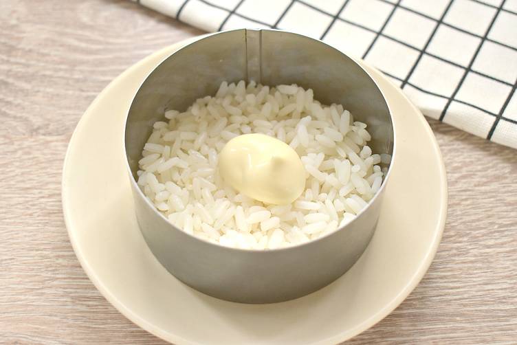 Рецепт салата «Мимоза» с рисом